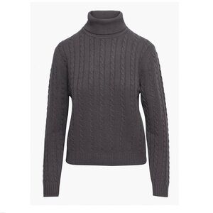 aritzia tna cashwool leonie turtleneck in the color echo grey (dark gray)